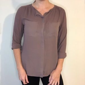 Loft Utility Pocket Button Down Blouse